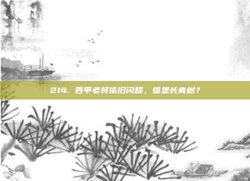 214. 西甲老将依旧闪耀，谁是长青树？