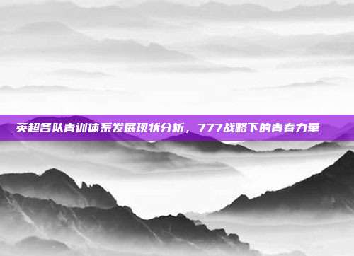 英超各队青训体系发展现状分析，777战略下的青春力量📈